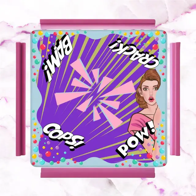 Splash Of Mahj And Color Co. Purple Pop Art Mahjong Mat