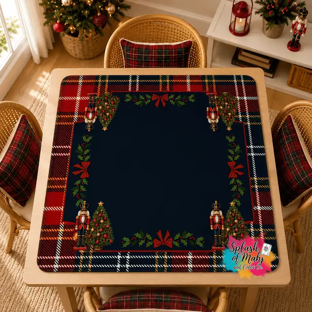 Splash Of Mahj And Color Co. Ralph's Christmas Story Tartan Plaid Mahjong Mat