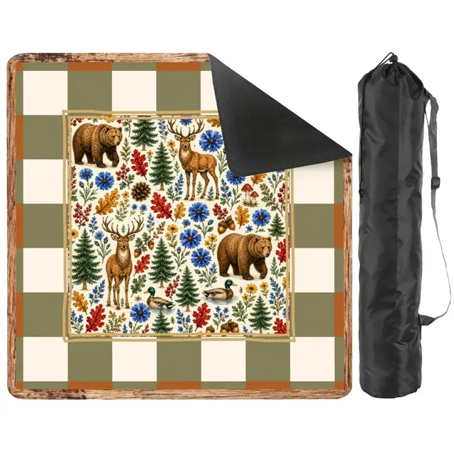 Splash Of Mahj And Color Co. Rustic Woodlands Mahjong Mat 26x26