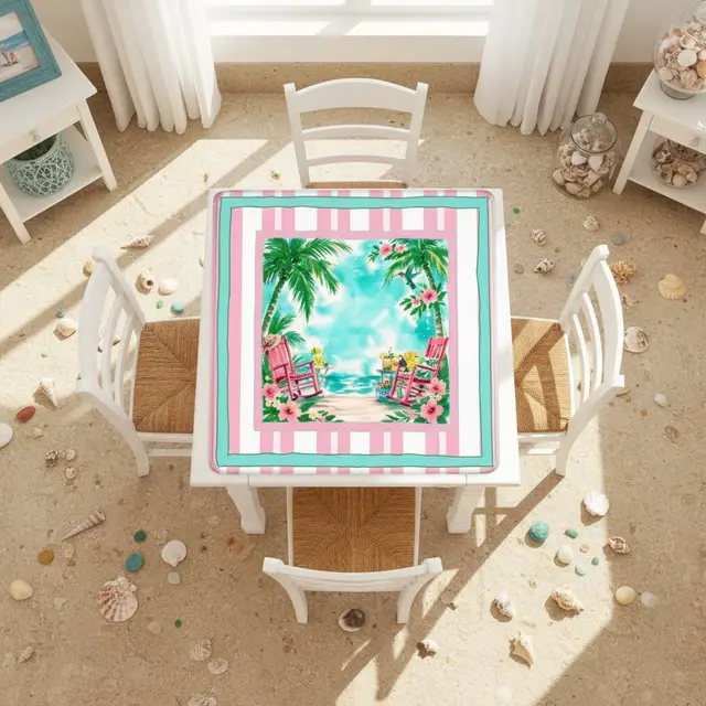 Splash Of Mahj And Color Co. Southern Charm Beach House Mahjong Mat