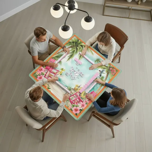 Splash Of Mahj And Color Co. Southern Charm Tropical Island Vibes Mahjong Mat