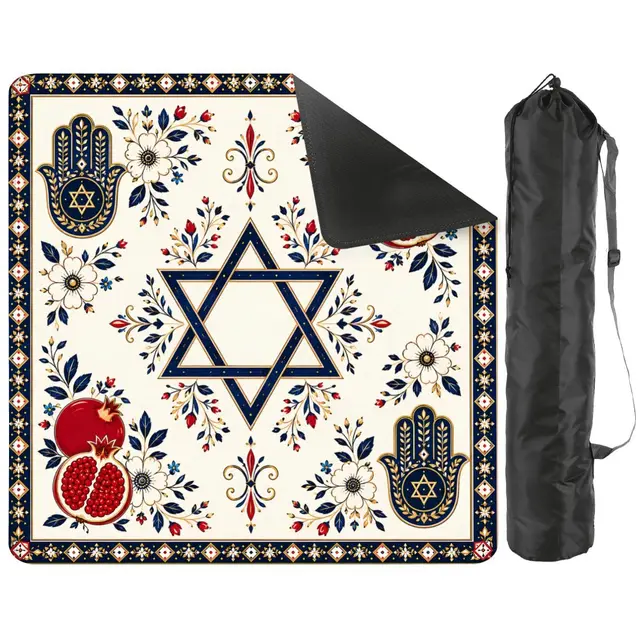 Splash Of Mahj And Color Co. Star of David Hanukkah Mahjong Mat