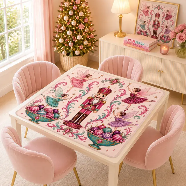 Splash Of Mahj And Color Co. Sugar Plum Holiday Nutcracker Christmas Mahjong Mat