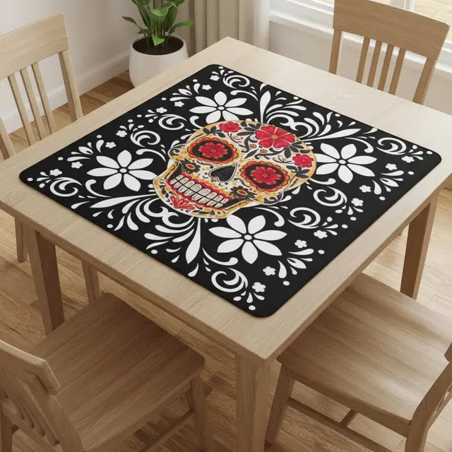 Splash Of Mahj And Color Co. Sugar Skull Mahjong Mat