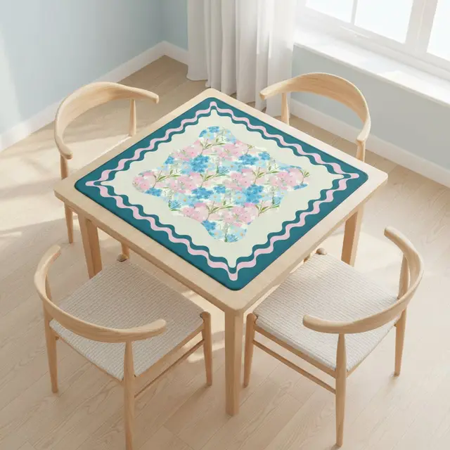 Splash Of Mahj And Color Co. Tealara Bloom Mahjong Mat