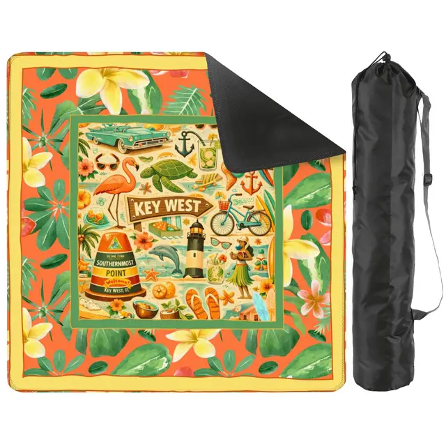 Splash Of Mahj And Color Co. The Florida Keys Mini Travel Mahjong Mat