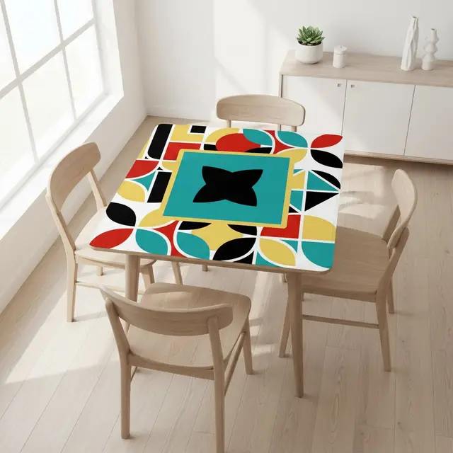 Splash Of Mahj And Color Co. The ModMaxcentric Geometric Mahjong Mat