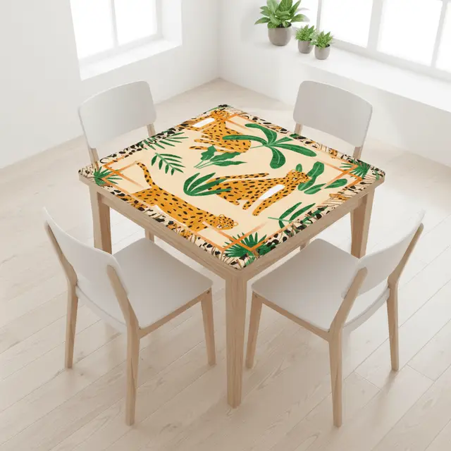 Splash Of Mahj And Color Co. The Tigeress Quintessential Mahjong Animal Print Game Mat