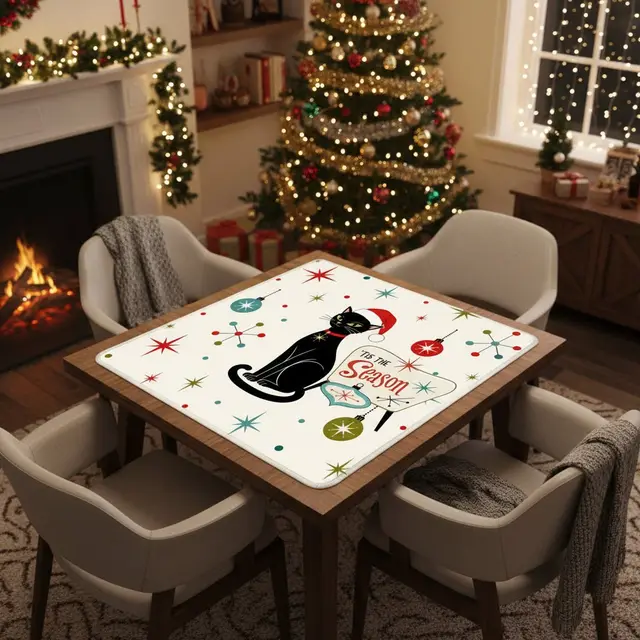Splash Of Mahj And Color Co. Tis The Season Grumpy Cat Christmas Mahjong Mat