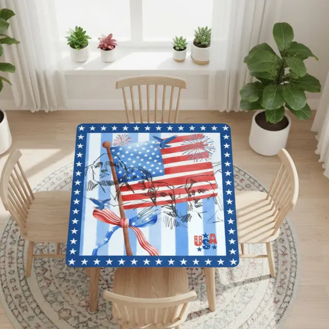 Splash Of Mahj And Color Co. USA Patriotic Mount Rushmore Mahjong Mat