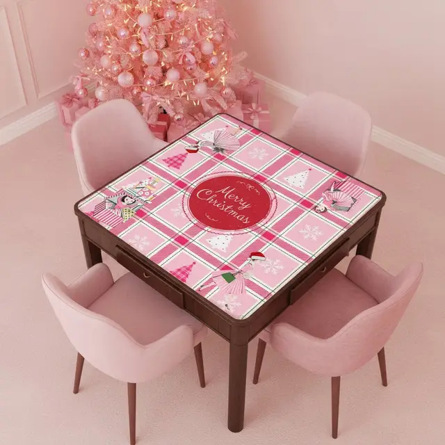 Splash Of Mahj And Color Co. Very Merry Nostalgic Pinkmas Mahjong Mat