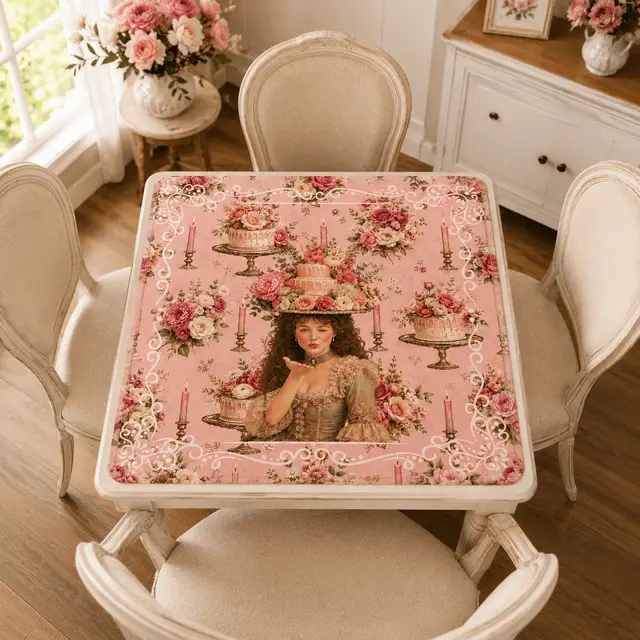 Splash Of Mahj And Color Co. Victorian Birthday Girl, Cheeky Fun Celebration Mahjong Mat