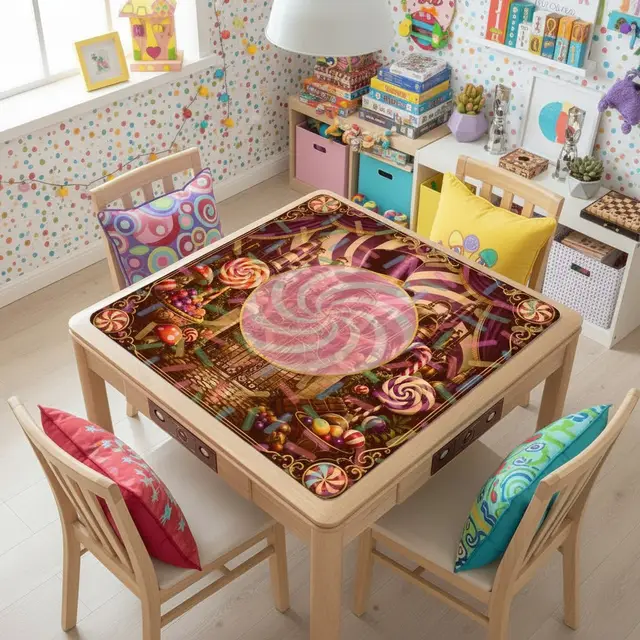 Splash Of Mahj And Color Co. Whimsical Imagination Candy Themed Mahjong Mat