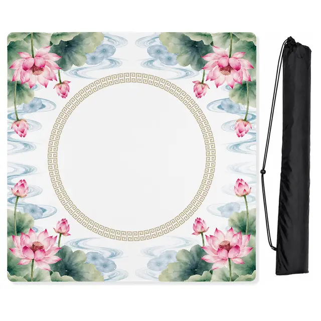 Sweet Jojo Designs MJTI Community Collection Mahjong Mat for Table - Shipped Rolled - Lotus Floral