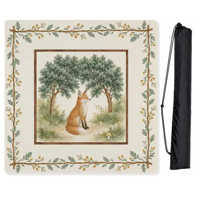 Sweet Jojo Designs Sage Green Woodland Collection Mahjong Mat for Table - Shipped Rolled
