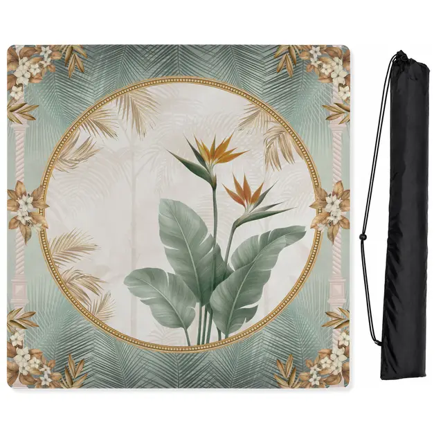 Sweet Jojo Designs Taupe Vintage Paradise Collection Mahjong Mat for Table - Shipped Rolled