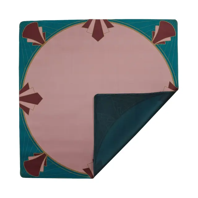 The Mahjong House Deco Circle Double-Sided Mahjong Mat