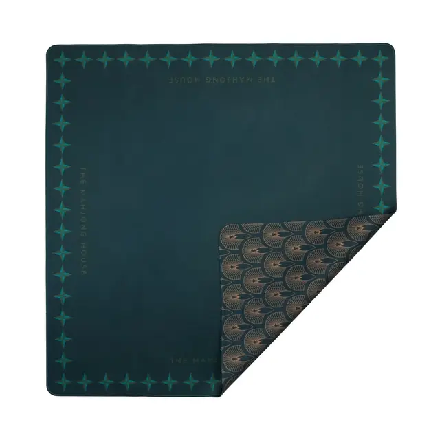 The Mahjong House Deco Deep & Gold Double-Sided Mahjong Mat