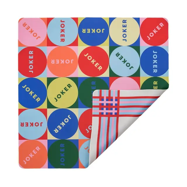 The Mahjong House Mod Joker & Plaid Double-Sided Mahjong Mat
