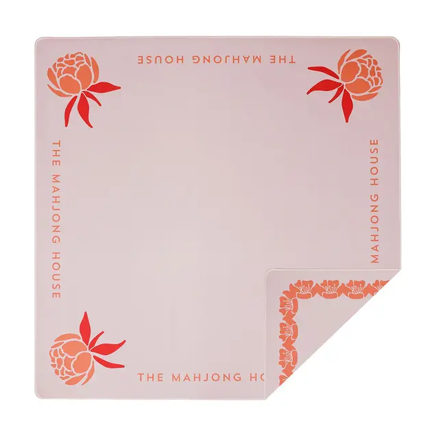 The Mahjong House Pink Double-Sided Mahjong Mat