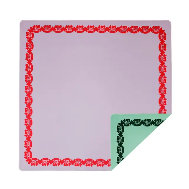 The Mahjong House Purple/Red & Green Double Sided Travel Mahjong Mat