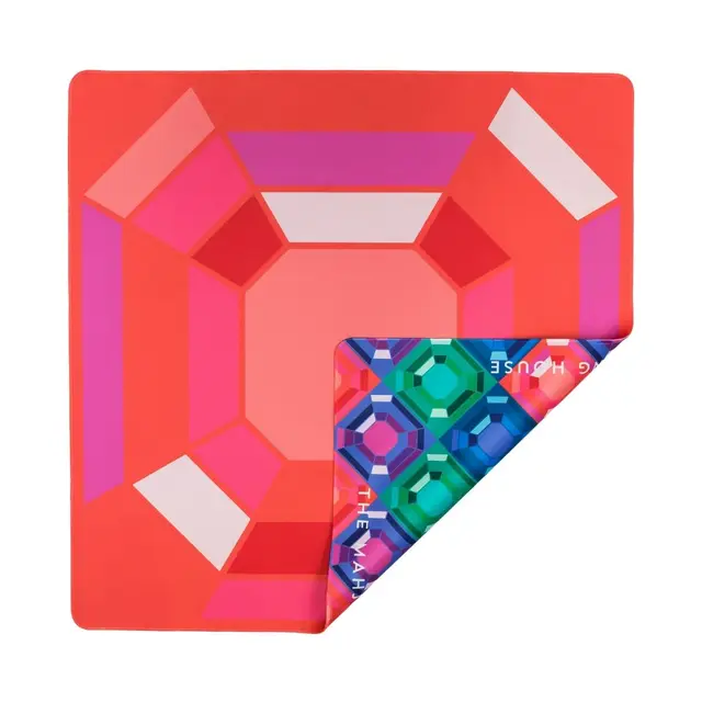 The Mahjong House Ruby Gem Double-Sided Travel Mahjong Mat