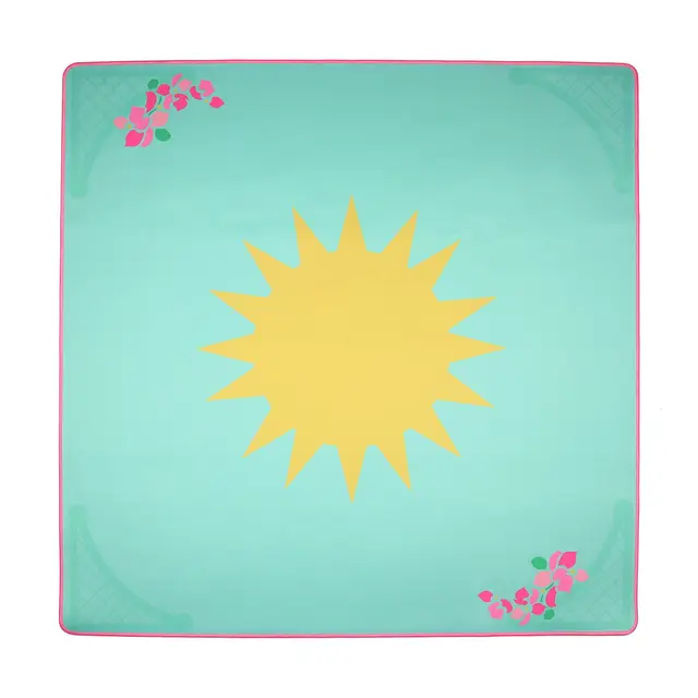 The Mahjong House Turquoise Flower Mahjong Mat (30% off in cart, final sale)
