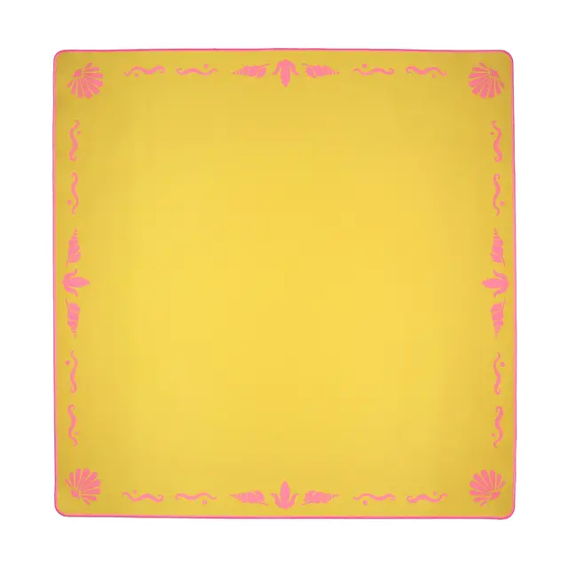 The Mahjong House Yellow Island Border Mahjong Mat (30% off in cart, final sale)