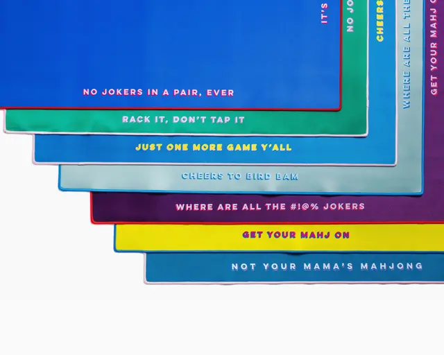 The Mahjong Line Saying Game Mats — Jade Green
