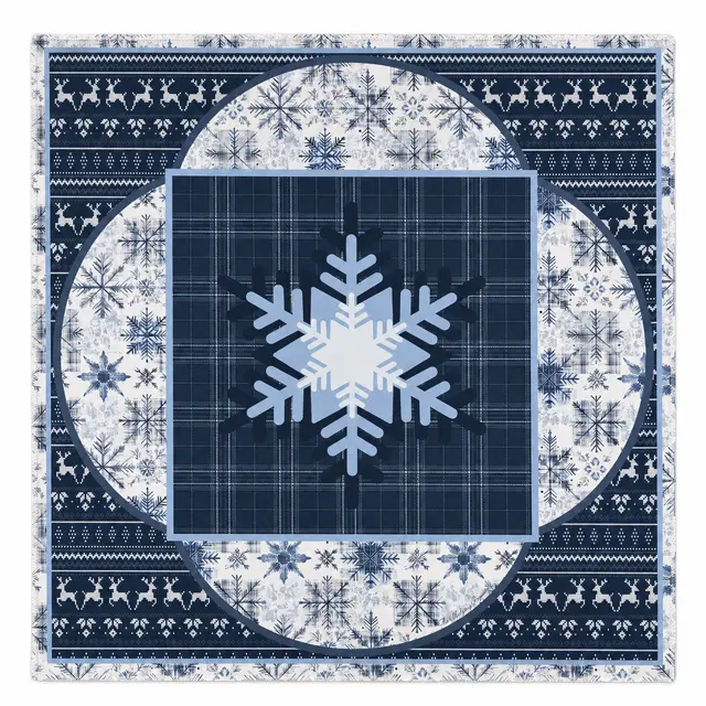 The Mahjong Register Snowflake Lodge Premium Mahjong Mat – 33" - Neoprene