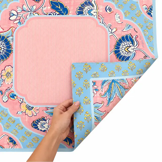 The Mahjong Register Sunday Sherbert Double-Sided Leatherette Mahjong Mat 31.5" x 31.5"