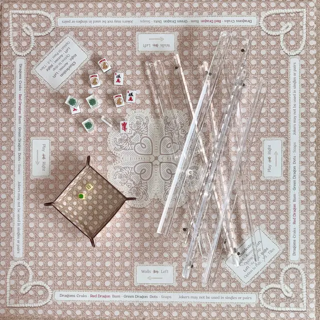 Tigre de Tartan Mahjong Mat, CANNAGE BLONDE [W/ RULES]