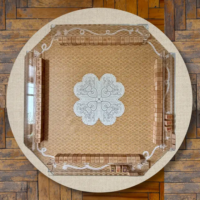 Tigre de Tartan Mahjong Mat, NANTUCKET BASKET