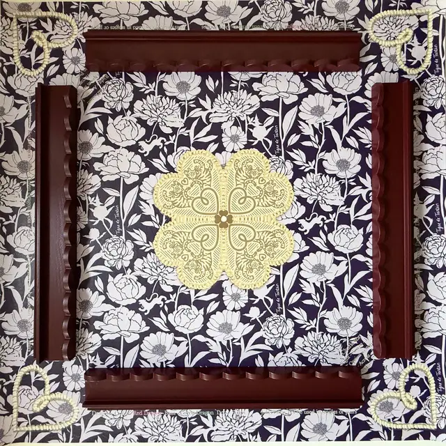 Tigre de Tartan Mahjong Mat, PLUM PEONY [W/ RULES]