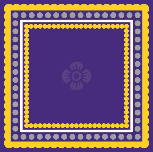 Woodlands Mahjong Society Collegiate Mat- Purple & Yellow
