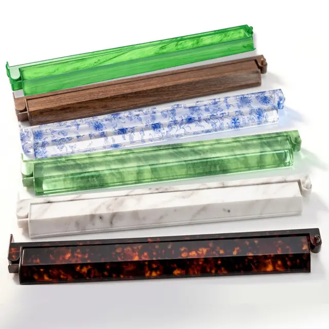 Mahj Days Tortoiseshell Mahjong Racks with Pushers (4-Pack) — Tortoiseshell