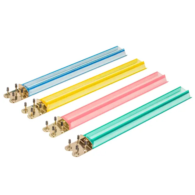 Yellow Mountain Imports Jewel Tone Multi-Color Acrylic Mahjong Racks, 18" - Set of 4 (Racks Set)