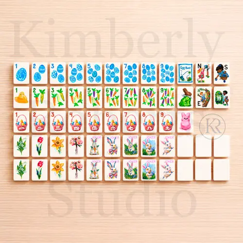 Kimberley Roberts Studio Easter Garden Mahjong Set PRINTED