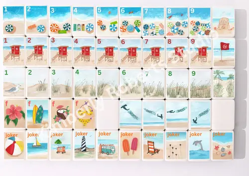Kimberley Roberts Studio Seaside Mahj Mahjong Set PRINTED