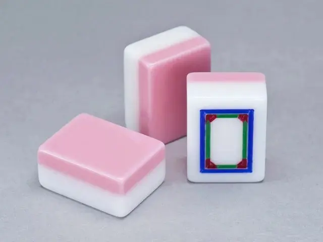 Mah Jongg Maven 2 Layer Light Pink- Engraved & Handpainted American Mah Jongg tile set
