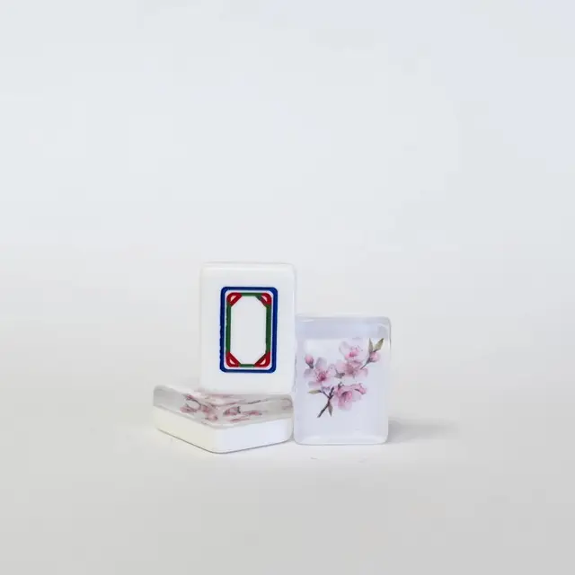 Mah Jongg Maven Cherry Blossom American MahJongg Tile set, Engraved & Hand Painted American MahJongg