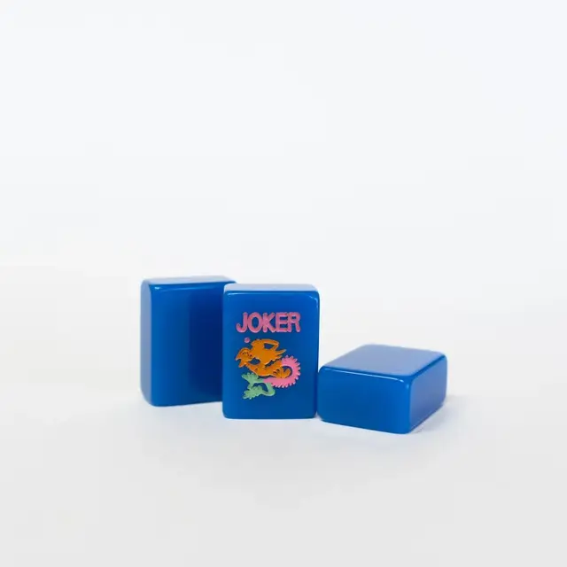 Mah Jongg Maven Royal Blue Solids Engraved & Hand Painted