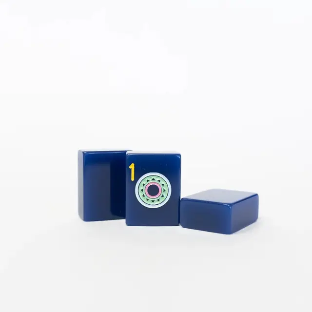 Mah Jongg Maven Sapphire Blue American Mah Jongg tile set, Engraved and Hand Painted