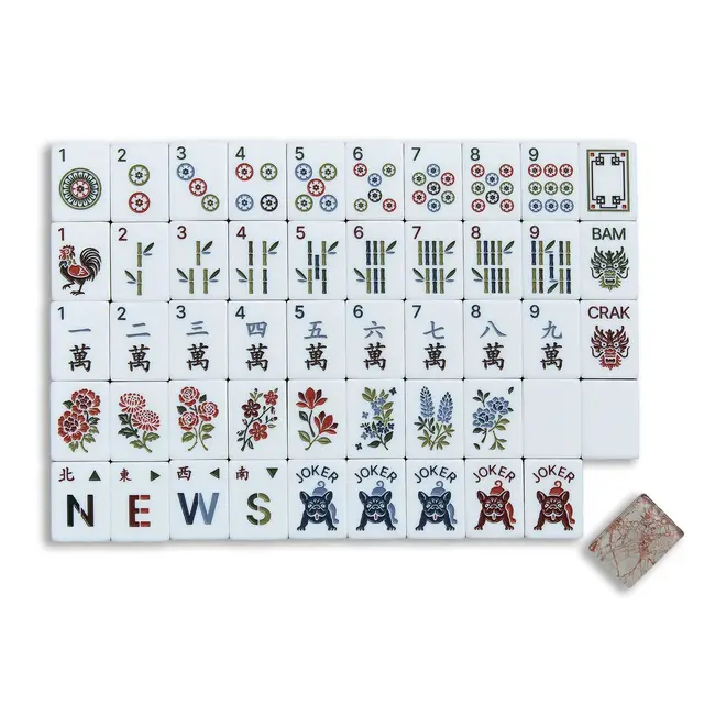 Mahjong Row & Co. Terracotta Marble Tile Set