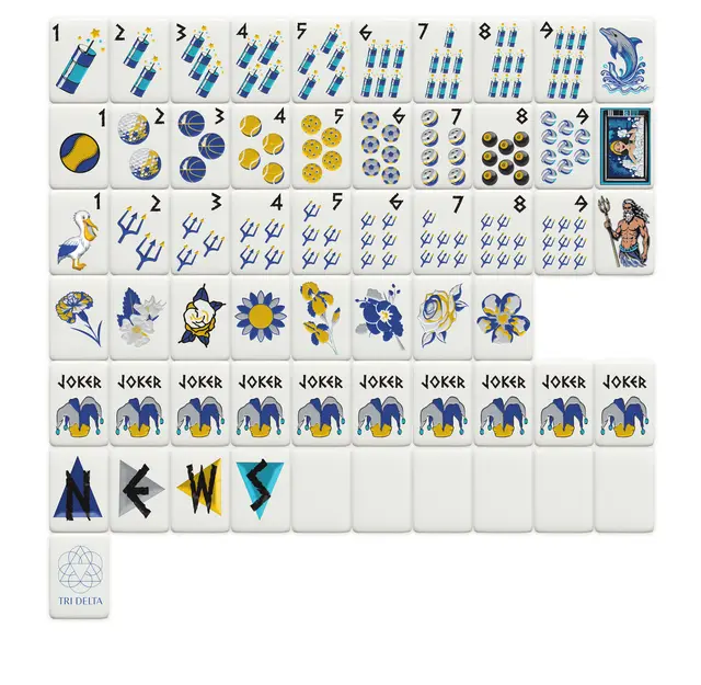Mahjong Sisterhood Tri Delta Mahjong Tiles
