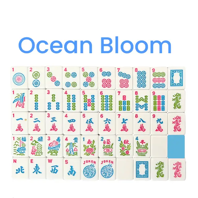 Mahjong Studios American Mahjong Tile Set Ocean Bloom — Ocean Bloom