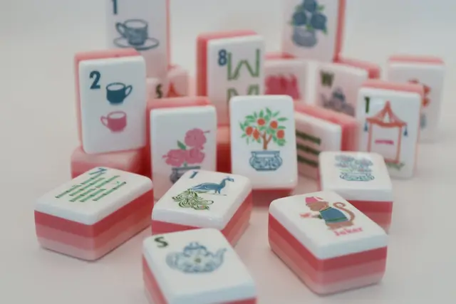 May Mahjong Spill the Tea - Hibiscus Mahjong tiles