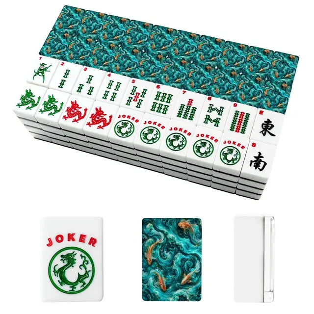 Splash Of Mahj And Color Co. Koi Fish Tranquil Tides Mahjong American Mahjong Tiles And Carry Case — Box