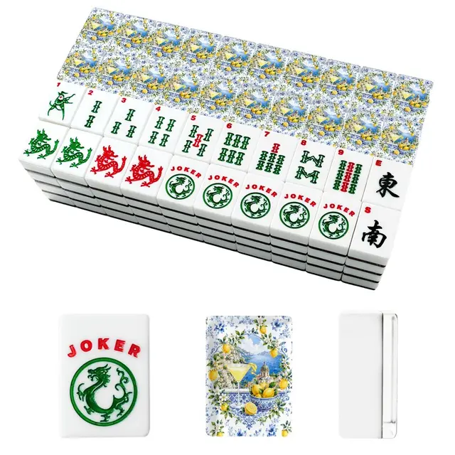 Splash Of Mahj And Color Co. Lemondrops On The Amalfi American Mahjong Tiles And Carry Case — Box