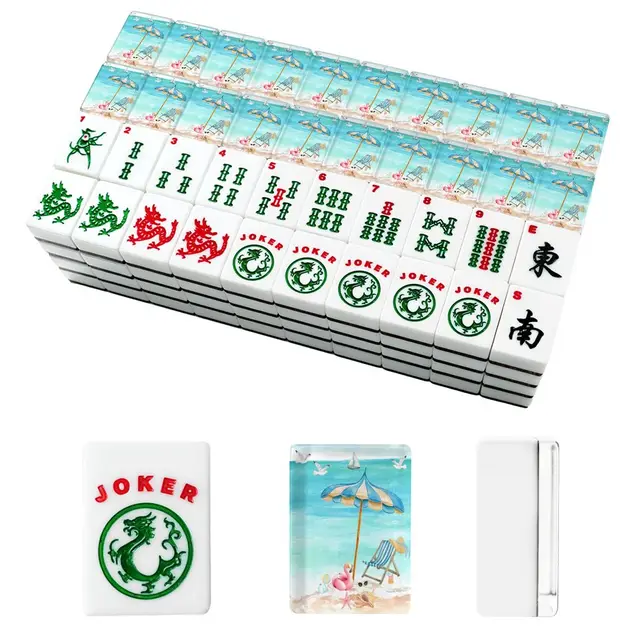 Splash Of Mahj And Color Co. Old World Florida Nostalgic Beach American Mahjong Tiles And Carry Case — Box